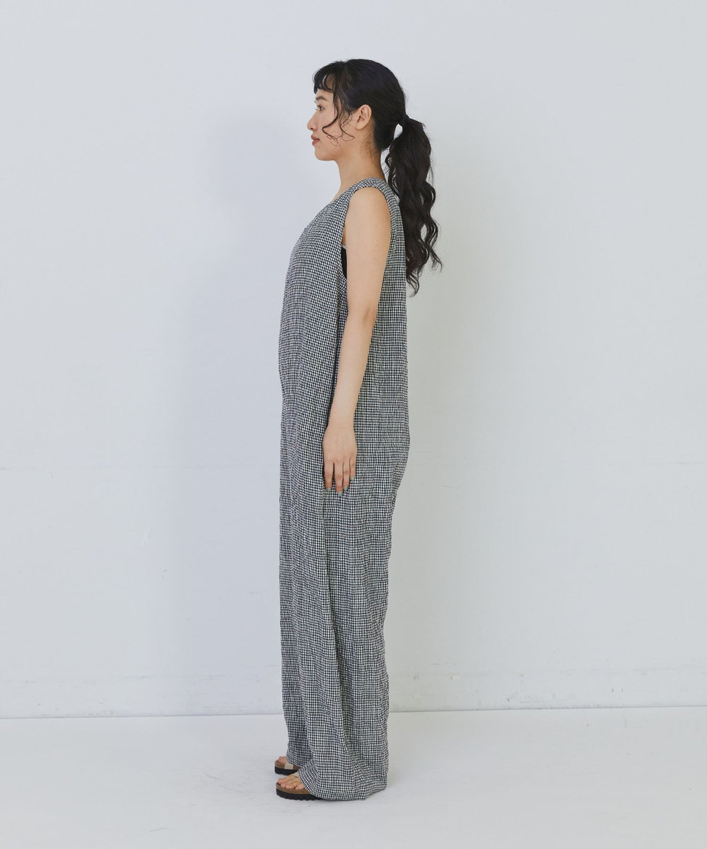 congés payés ADIEU TRISTESSE Kanocoさんコラボ　オールインワン チェック