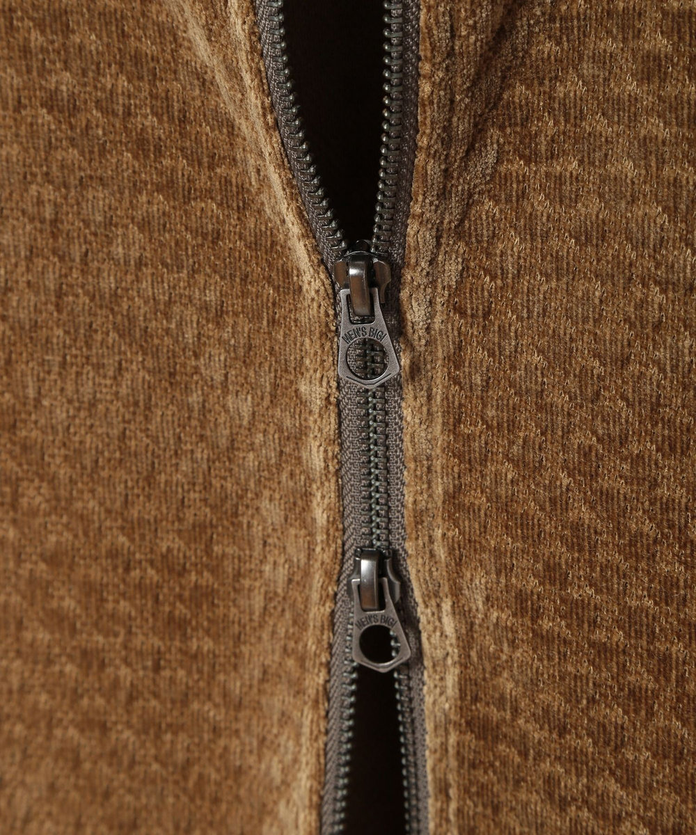 MEN'S BIGI スタンドジップモールジャカードブルゾン グリーン