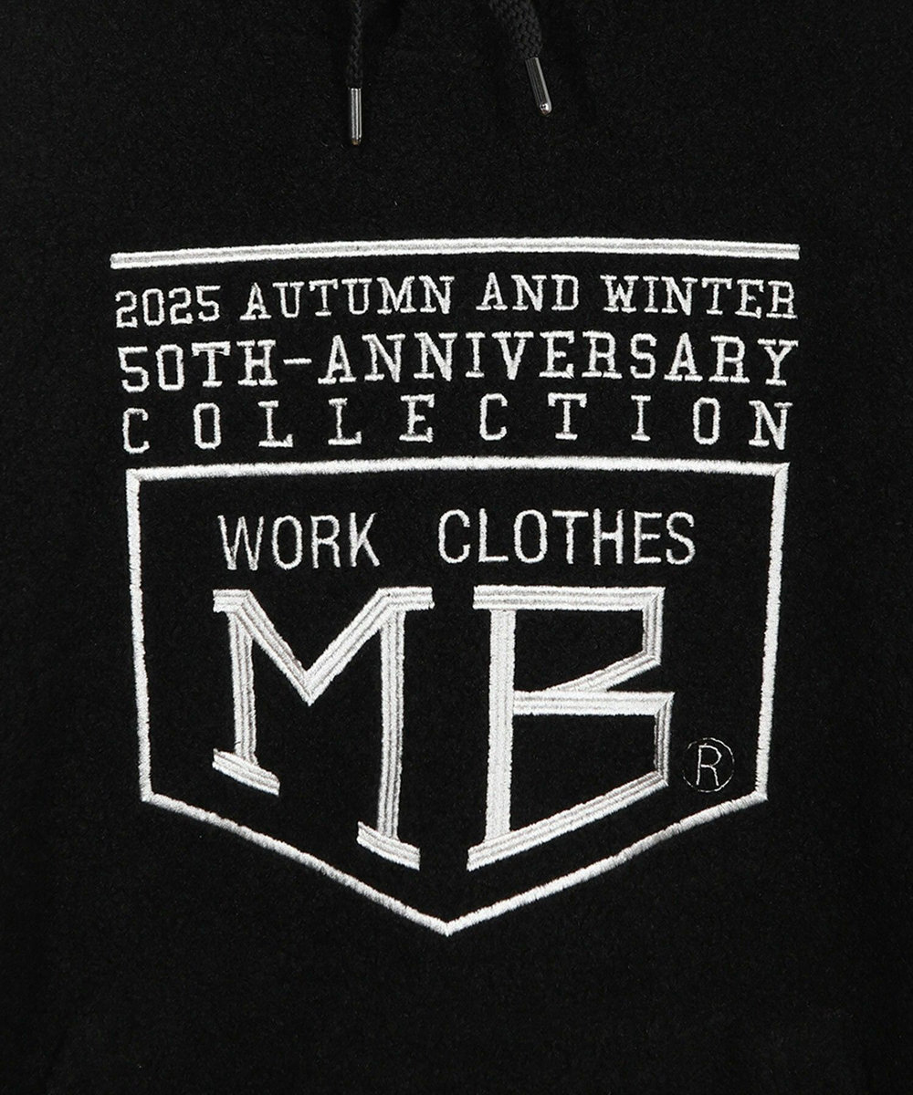 MEN'S BIGI 【50th Anniv . 菊池武夫】WOOL BOA HOODIE ブラック
