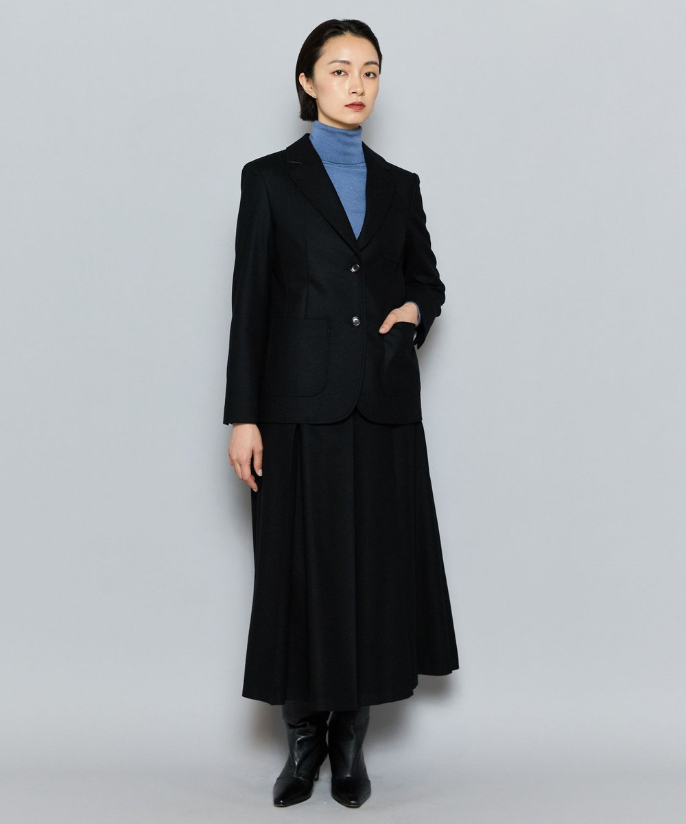 L'EQUIPE COUTURIER W/CASHフランネルジャケット ブラック