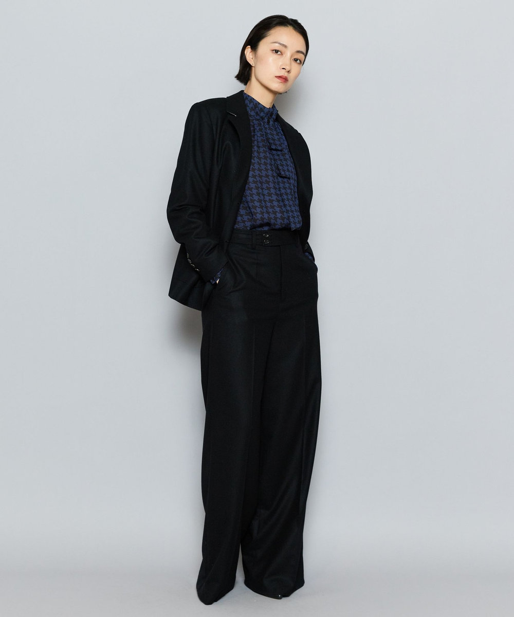 L'EQUIPE COUTURIER W/CASHフランネルジャケット ブラック