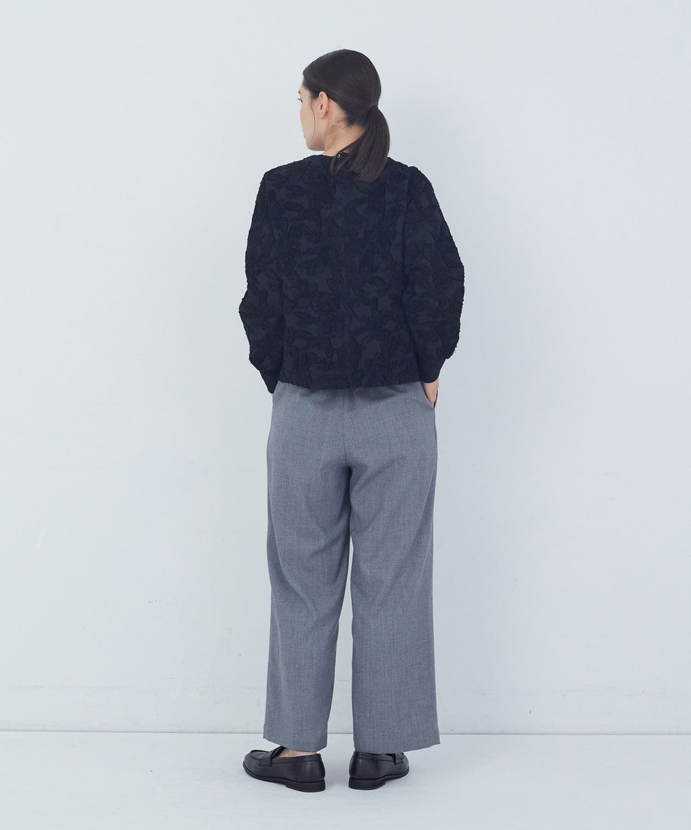 ADIEU TRISTESSE カットジャカードブラウス ブラック