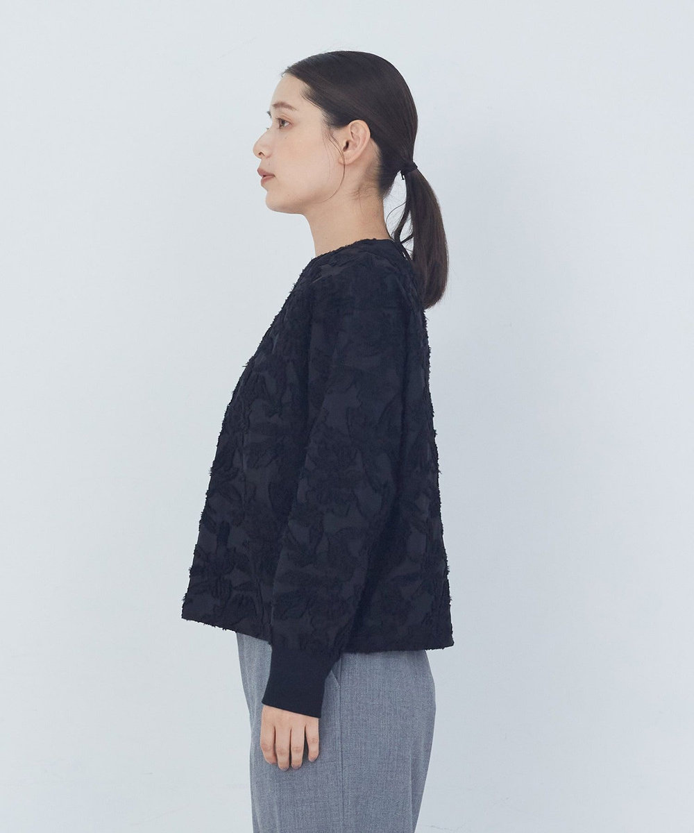 ADIEU TRISTESSE カットジャカードブラウス ブラック