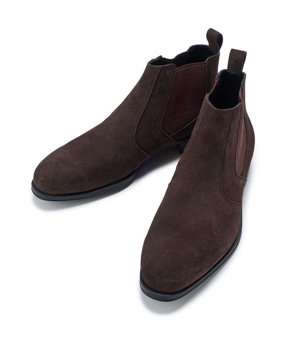 MEN'S BIGI レザーサイドゴアブーツ ブラウン
