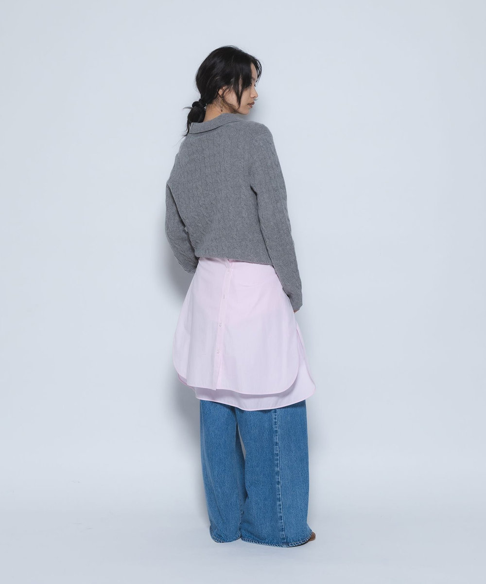 1er Arrondissement ＜POLO RALPH LAUREN/ポロ ラルフ ローレン＞ウールカシミアケーブルニット グレー