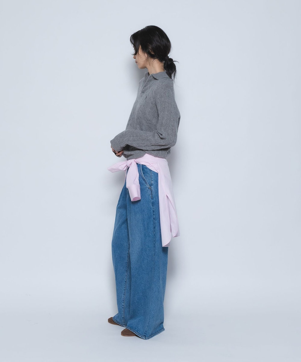 1er Arrondissement ＜POLO RALPH LAUREN/ポロ ラルフ ローレン＞ウールカシミアケーブルニット グレー