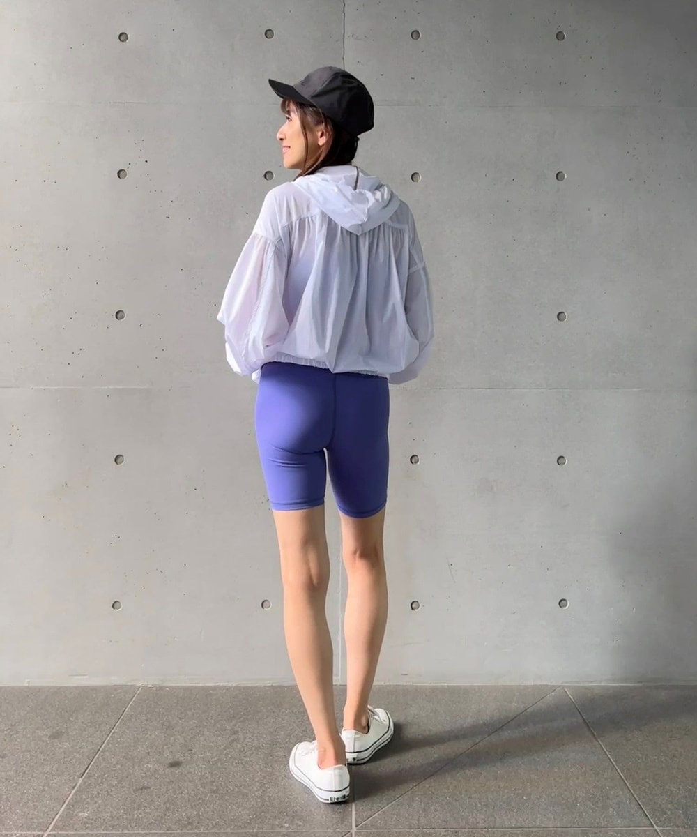 Julier 【定番】YOGA FITハーフレギンス／UVカット・吸汗速乾・ホットヨガ対応・水着・水陸両用 ブルー