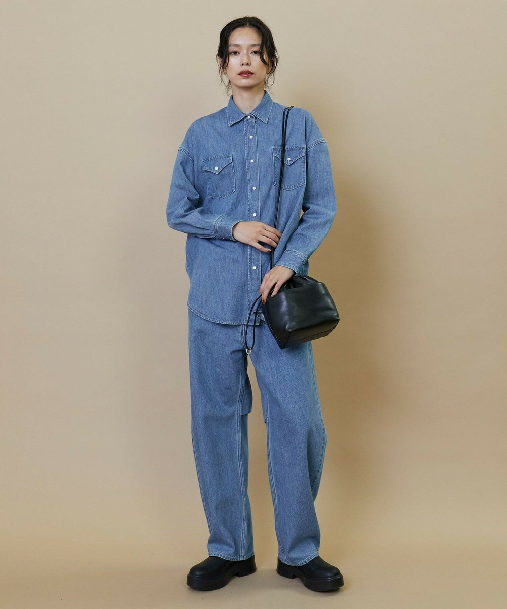 L'EQUIPE GREEN 10.2ozリサイクルデニムパンツ ライトブルー