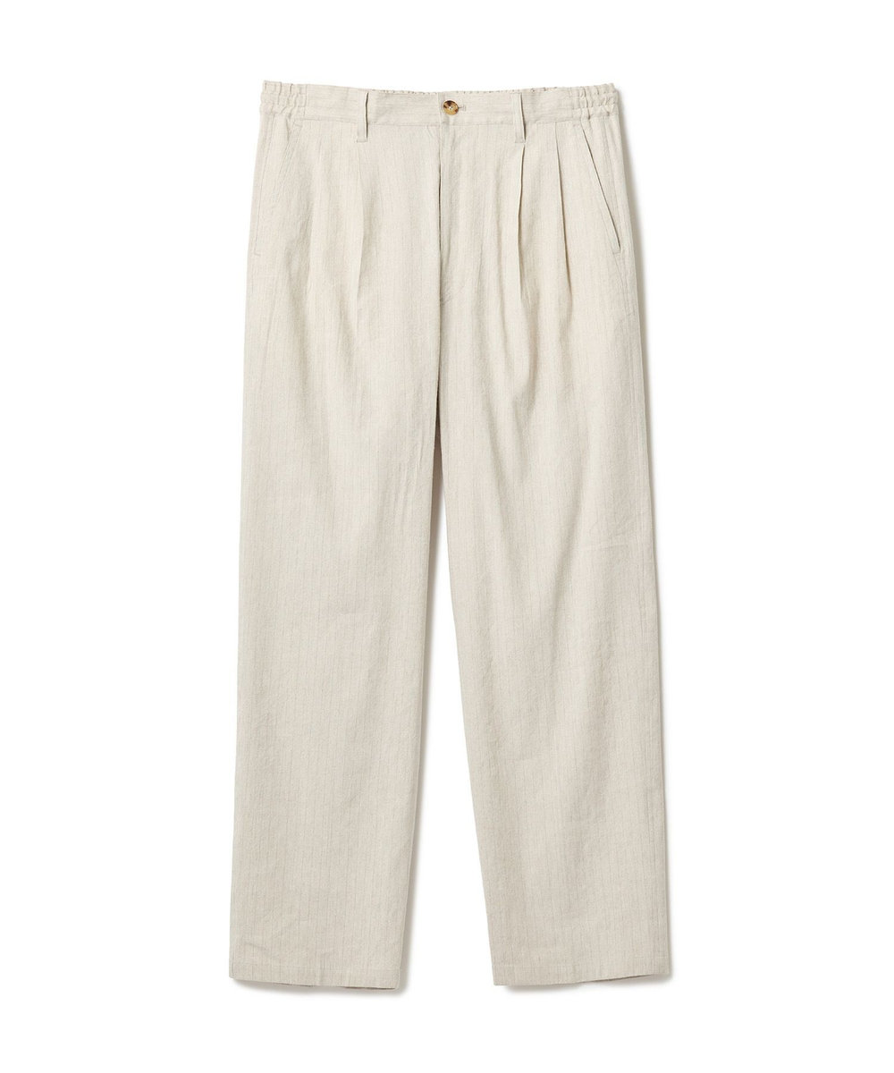 MEN'S BIGI SMART MERINO/ヴィスコースリネン 2タックイージーパンツ＜軽量/通気性＞＜ストレッチ＞ ベージュ