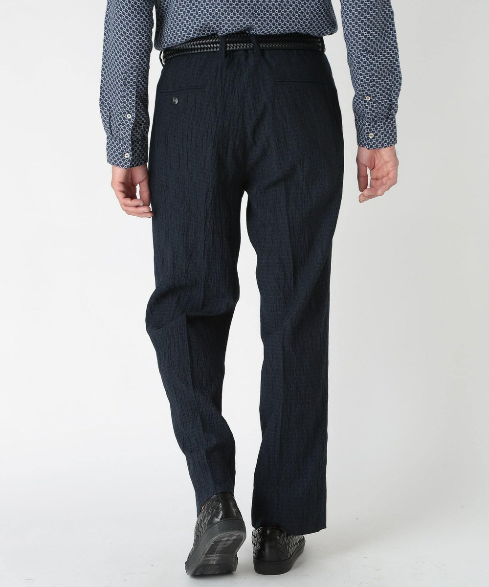 MEN'S BIGI 楊柳ジオメトリックプリントパンツ ネイビー