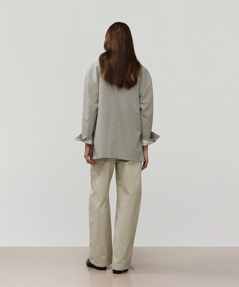 DÉPAREILLÉ WOOL NYLON GABARDINE JACKET / ウールナイロンギャバジンジャケット グレイッシュベージュ
