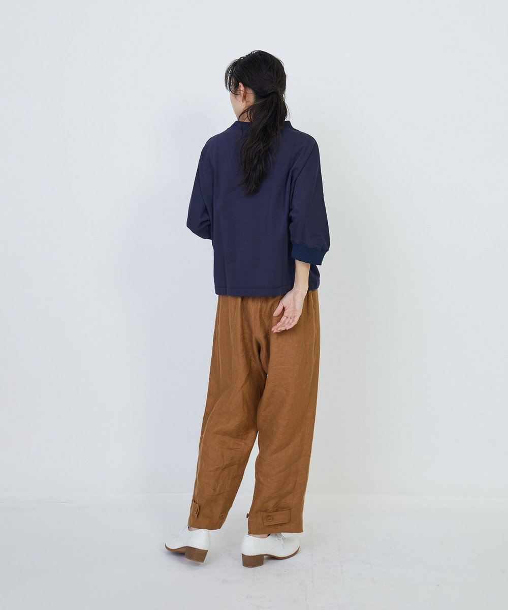 LOISIR コットンドルマンスリーブプルオーバー ネイビー