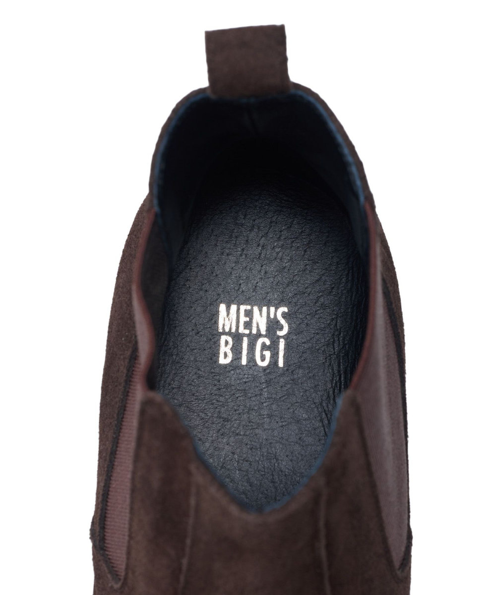 MEN'S BIGI レザーサイドゴアブーツ ブラウン