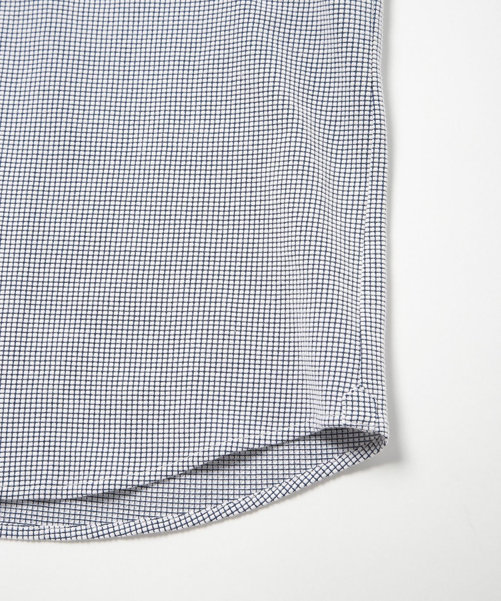 MEN'S BIGI 【ACTIVE TAILOR】吸水速乾ミニワッフルワンピースカラー半袖シャツ ブルー系その他