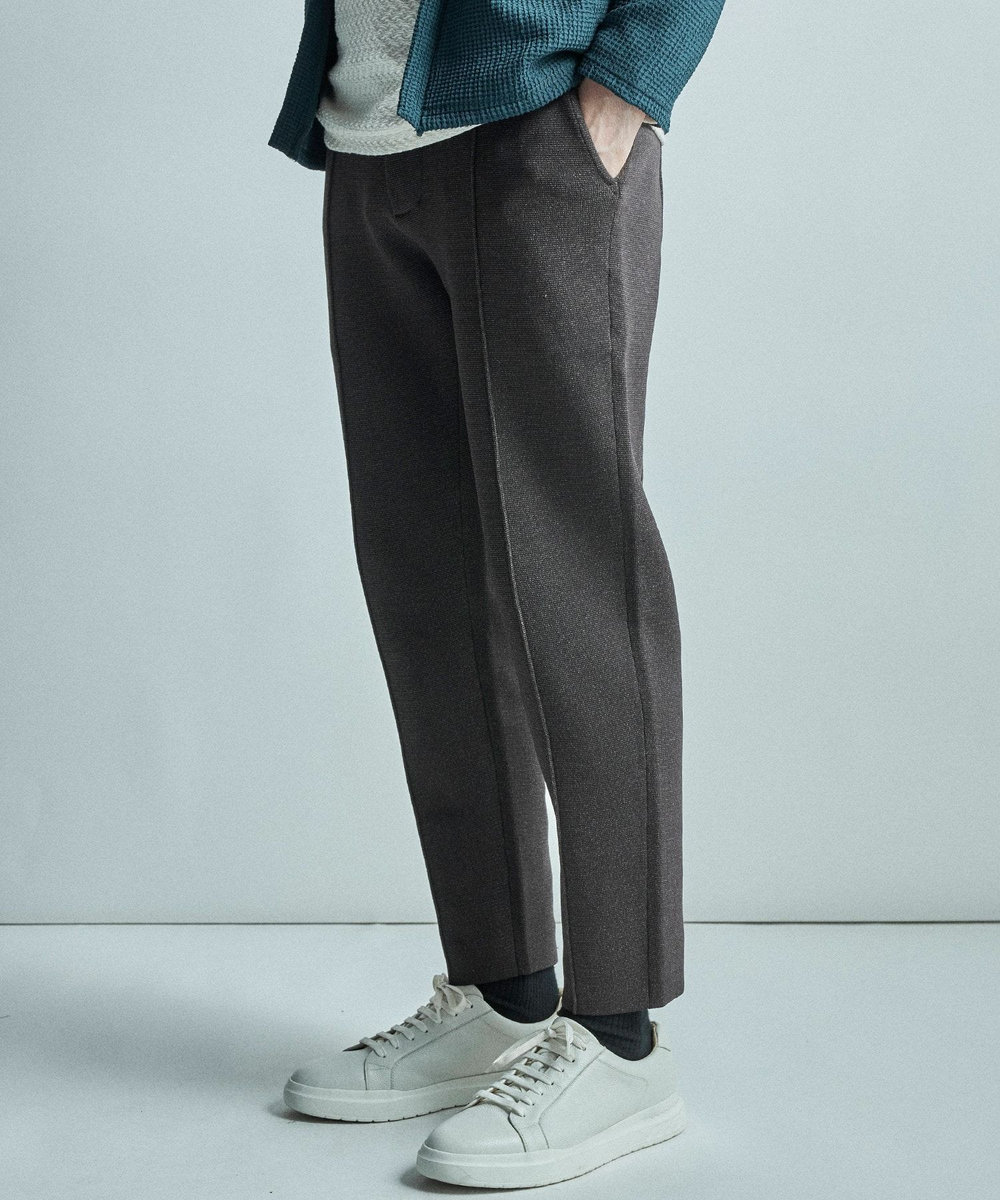 MEN'S BIGI 【ACTIVE TAILOR/アクティブテイラー】ミラノリブニットパンツ＜マシンウォッシャブル＞ ブラウン系その他