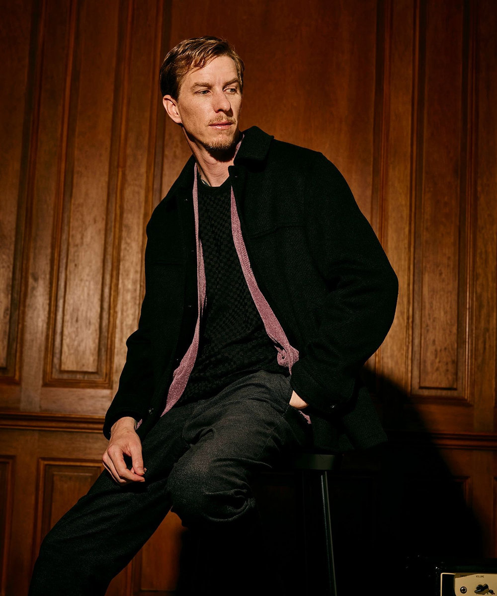 MEN'S BIGI 杢コーデュロイクリースラインパンツ［ストレッチ］ ブラック