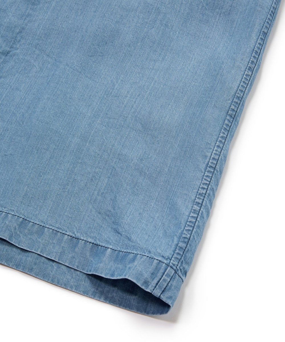 MEN'S BIGI テンセルオープンカラーシャツ ブルー