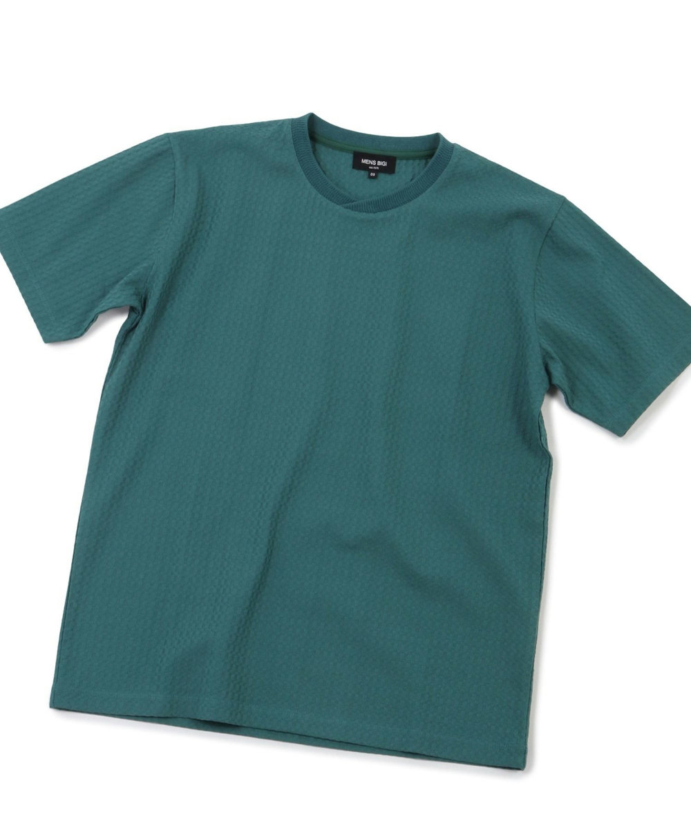 MEN'S BIGI リンクスジャカード半袖カットソー グリーン