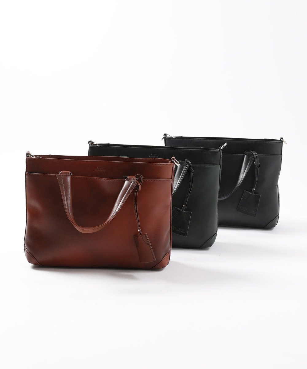 MEN'S BIGI 【SEEKER/シーカー】別注ムラレザー2WAYブリーフケース ブラック