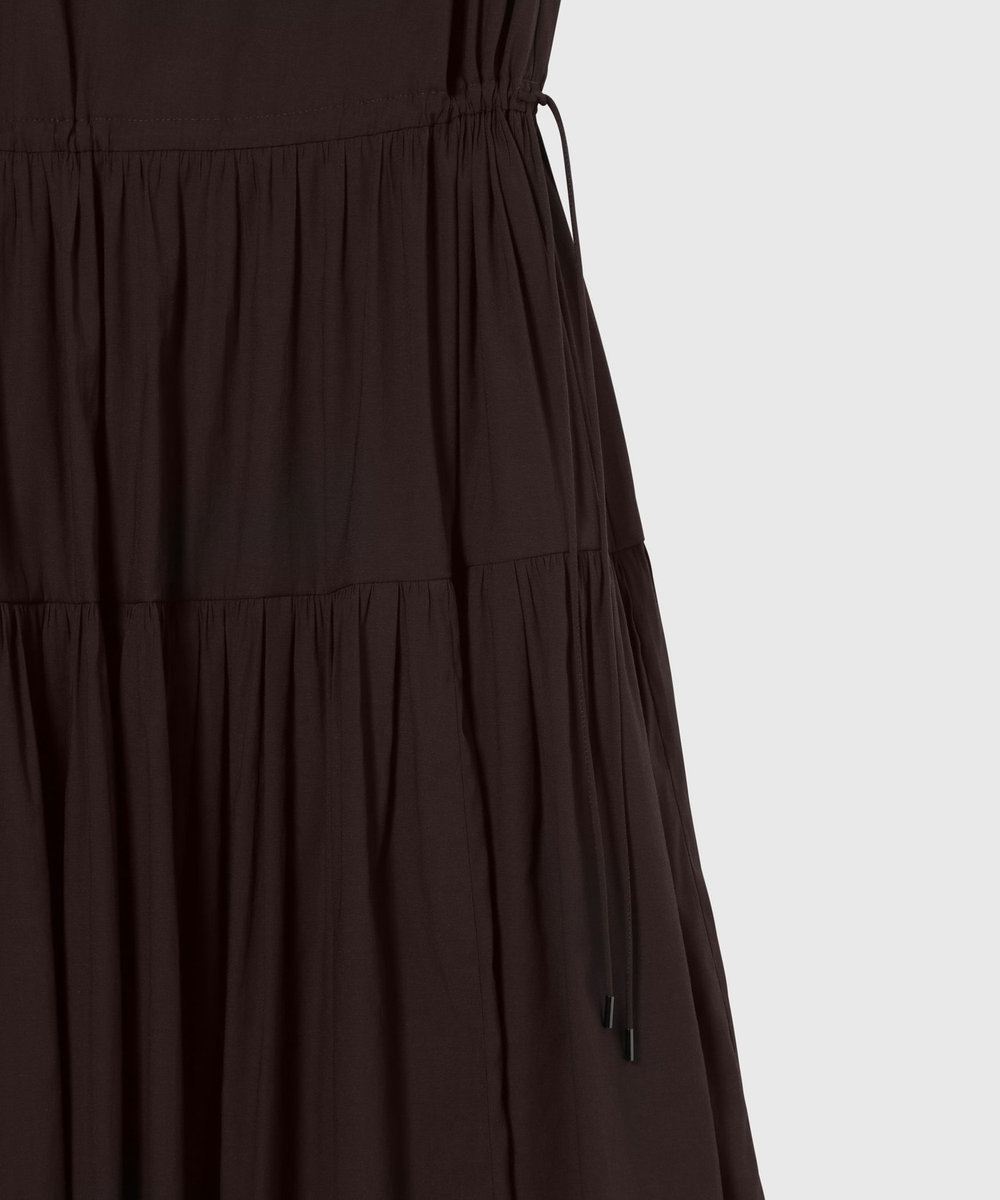 DÉPAREILLÉ RAYON LINEN SLEEVELESS DRESS / レーヨンリネンスリーブレスドレス ボルドー