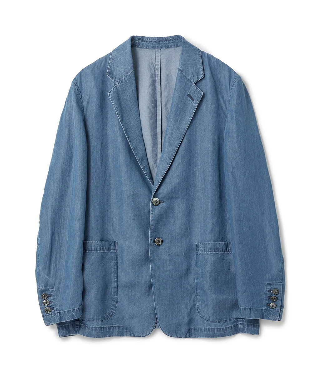 MEN'S BIGI テンセルダンガリーテーラードジャケット ブルー