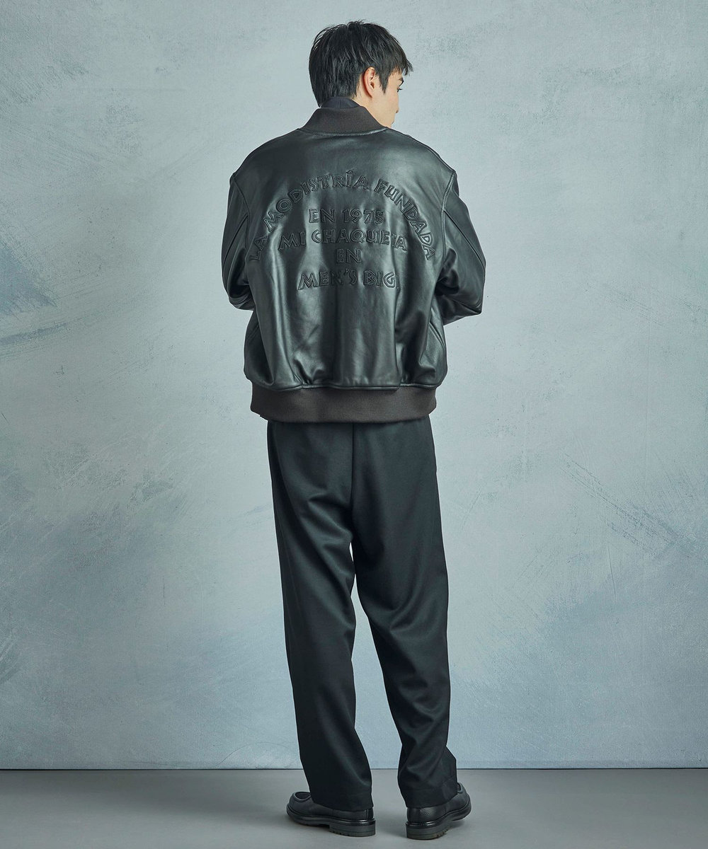 MEN'S BIGI 【50th Anniv . 中田 慎介】 SHEEP LEATHER STADIUM JAMPER ブラック