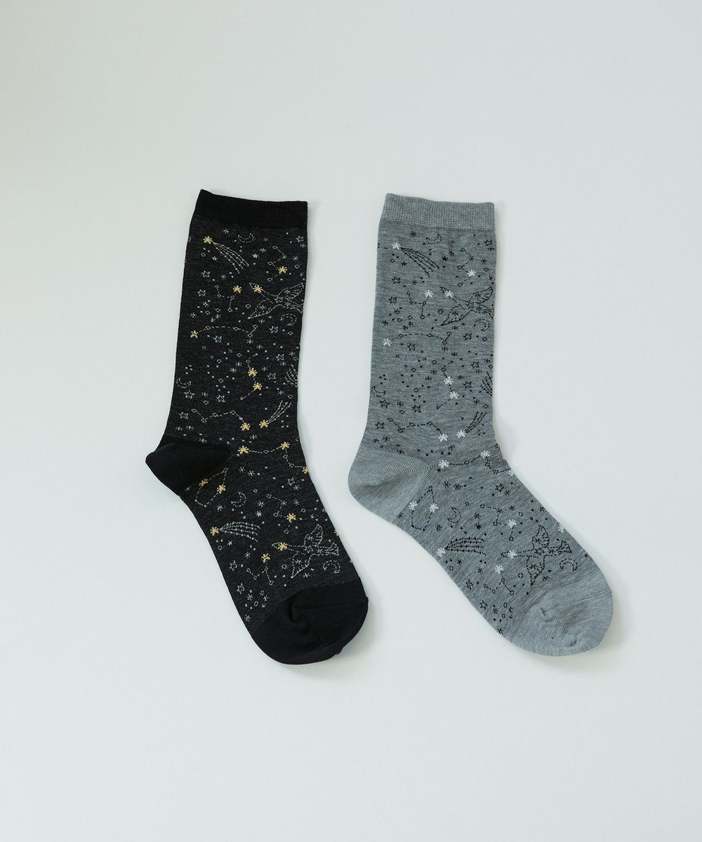 ADIEU TRISTESSE 星座柄ソックス グレー系その他