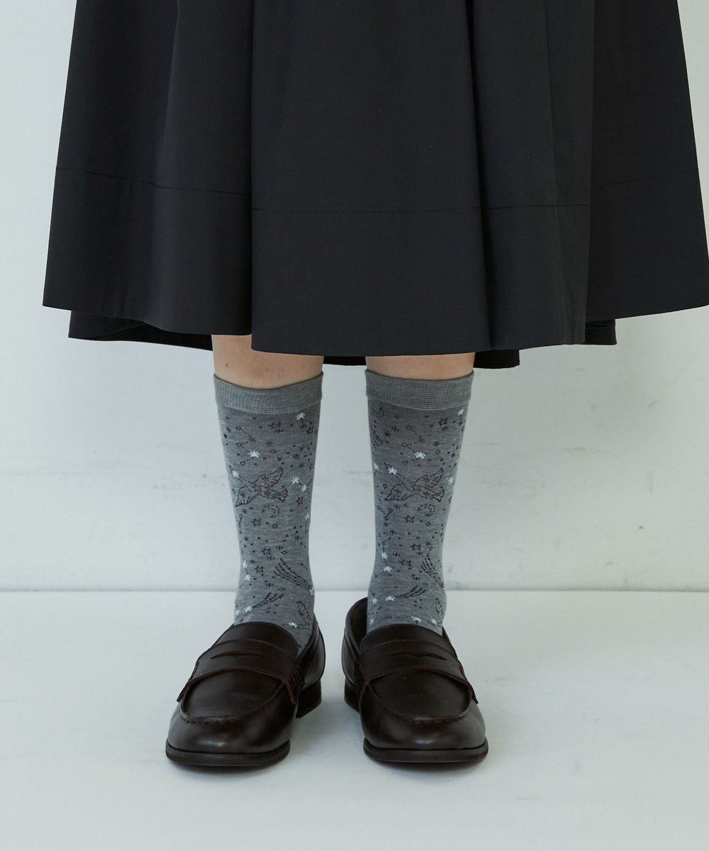 ADIEU TRISTESSE 星座柄ソックス グレー系その他