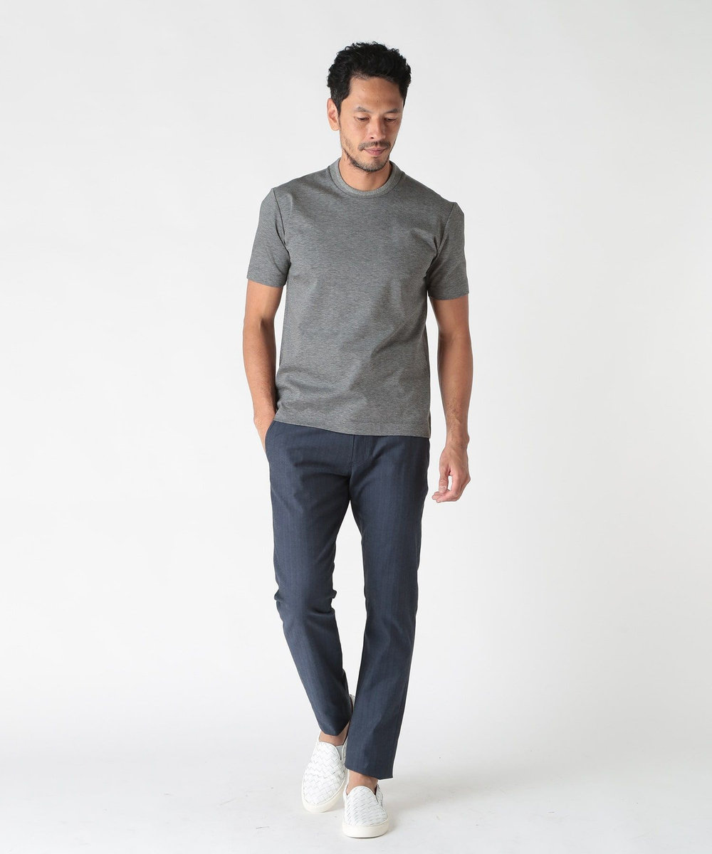 MEN'S BIGI シャドーヘリンボーンストレッチパンツ ネイビー
