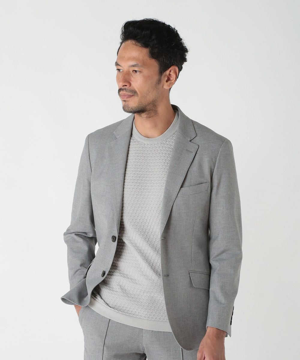 MEN'S BIGI 360度ストレッチTRジャケット<接触冷感> グレー