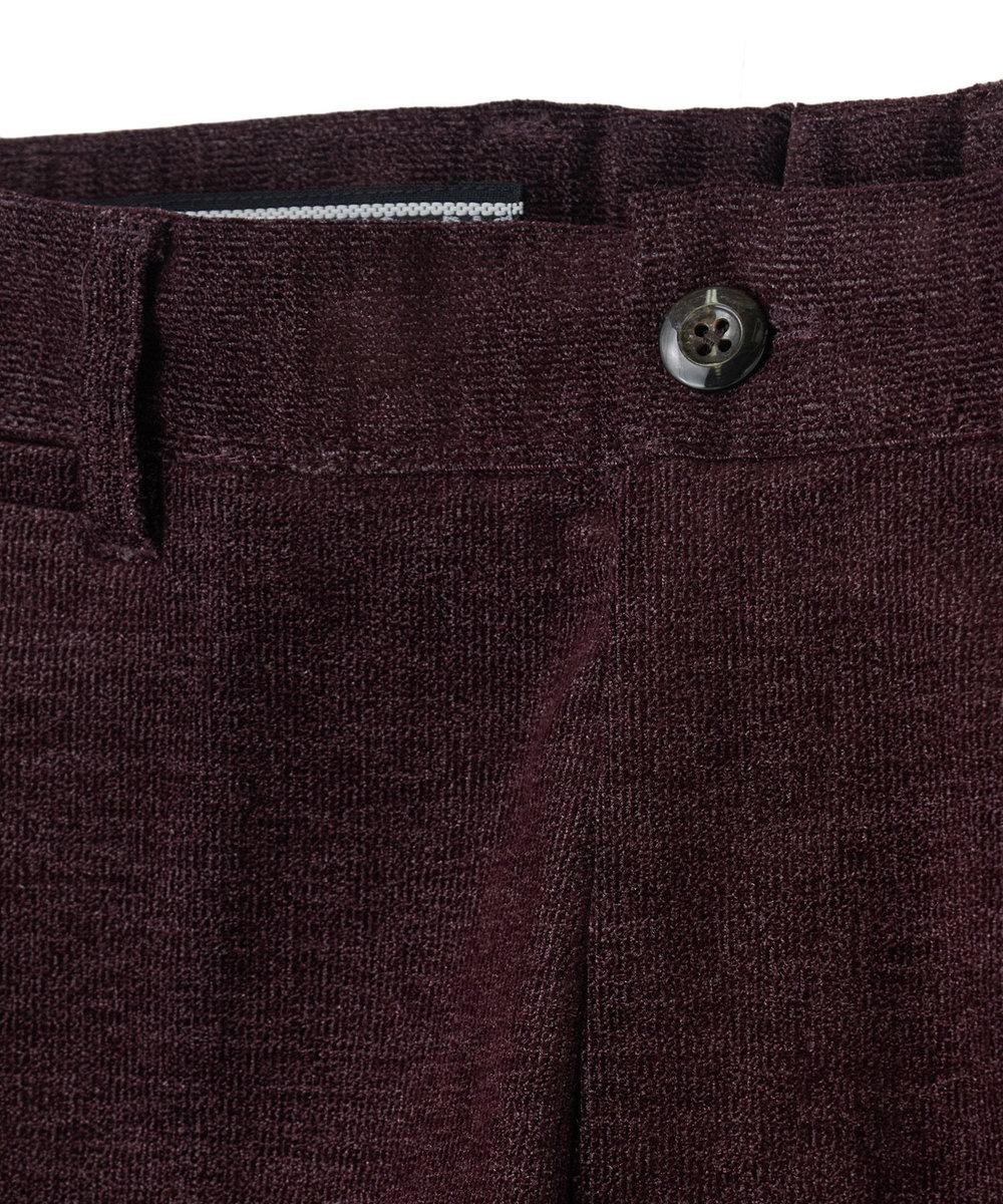 MEN'S BIGI 杢コーデュロイクリースラインパンツ［ストレッチ］ ワイン
