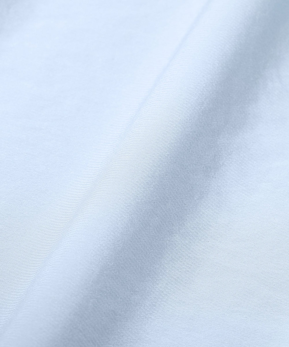 DÉPAREILLÉ SILKY RUFFLE BLOUSE / シルキーラッフルブラウス サックスブルー