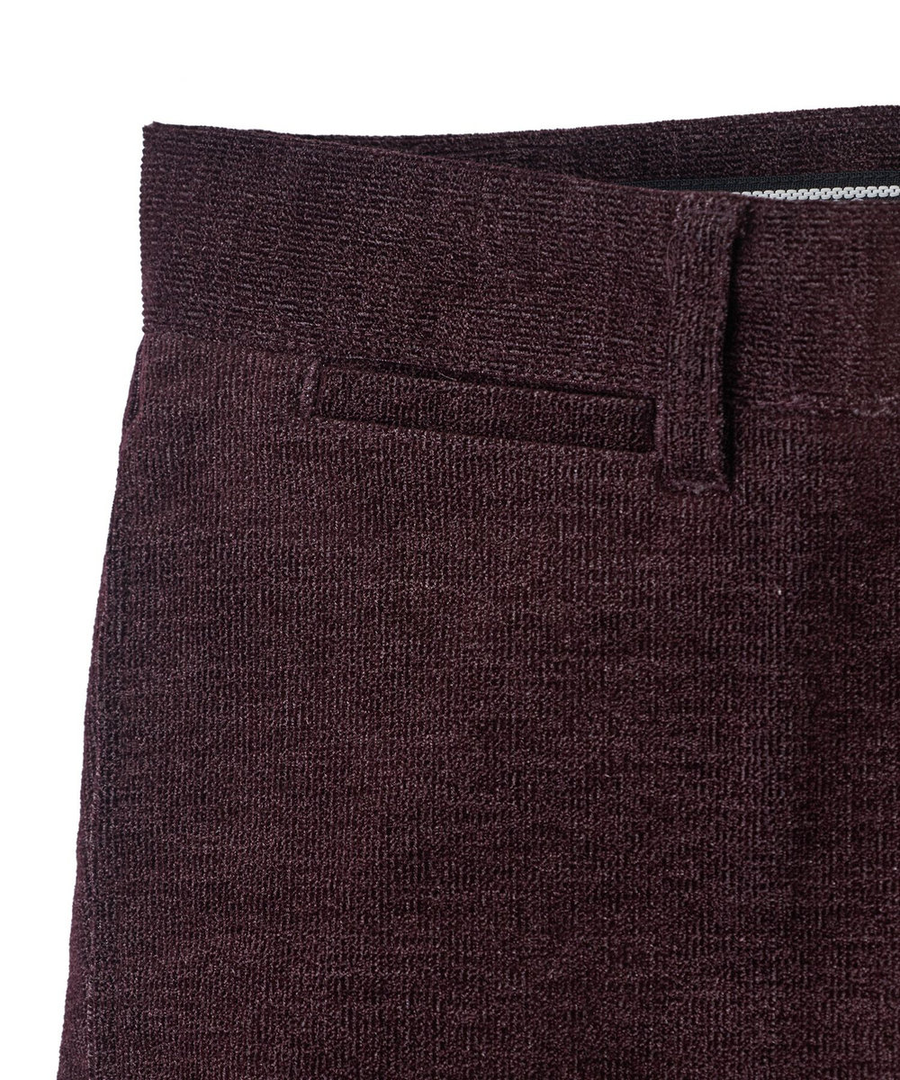 MEN'S BIGI 杢コーデュロイクリースラインパンツ［ストレッチ］ ワイン