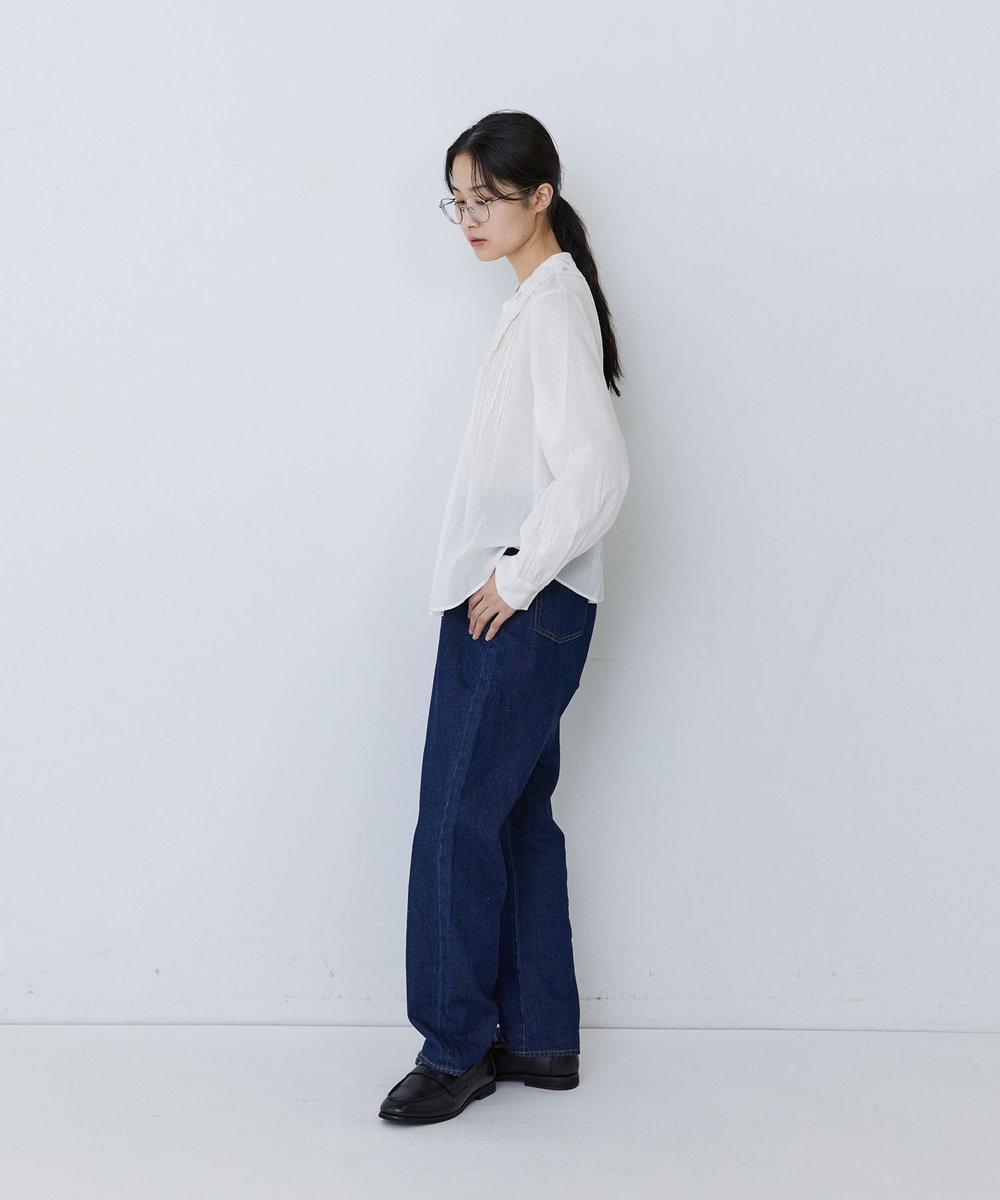 congés payés ADIEU TRISTESSE インドコットン刺繍襟ブラウス オフホワイト