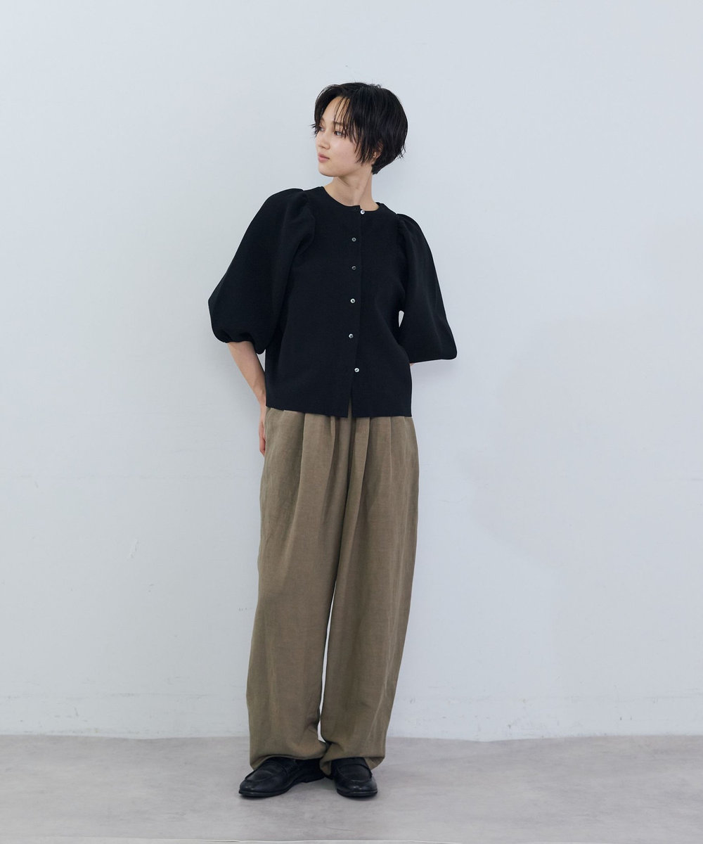 ADIEU TRISTESSE リネンレーヨンイージーパンツ モカ