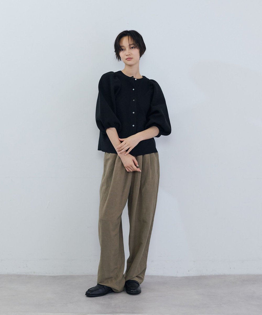 ADIEU TRISTESSE リネンレーヨンイージーパンツ モカ