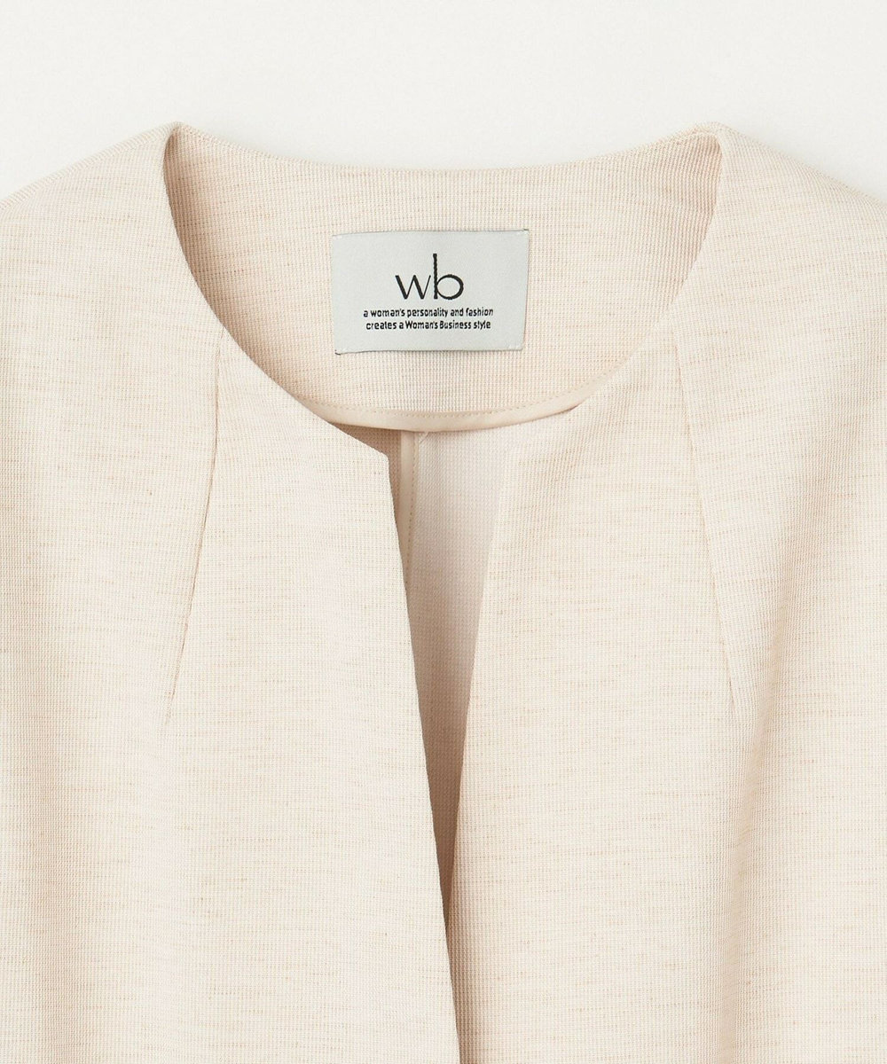 wb Lサイズ（大きいサイズ） 【大きいサイズ】wb シェルタリングピケノーカラージャケット ベージュ