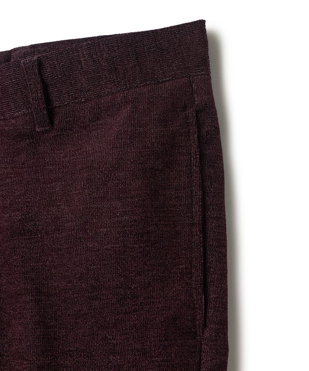 MEN'S BIGI 杢コーデュロイクリースラインパンツ［ストレッチ］ ワイン