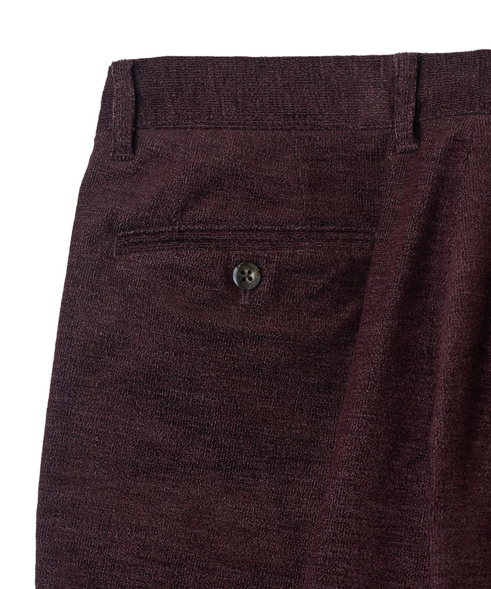 MEN'S BIGI 杢コーデュロイクリースラインパンツ［ストレッチ］ ワイン