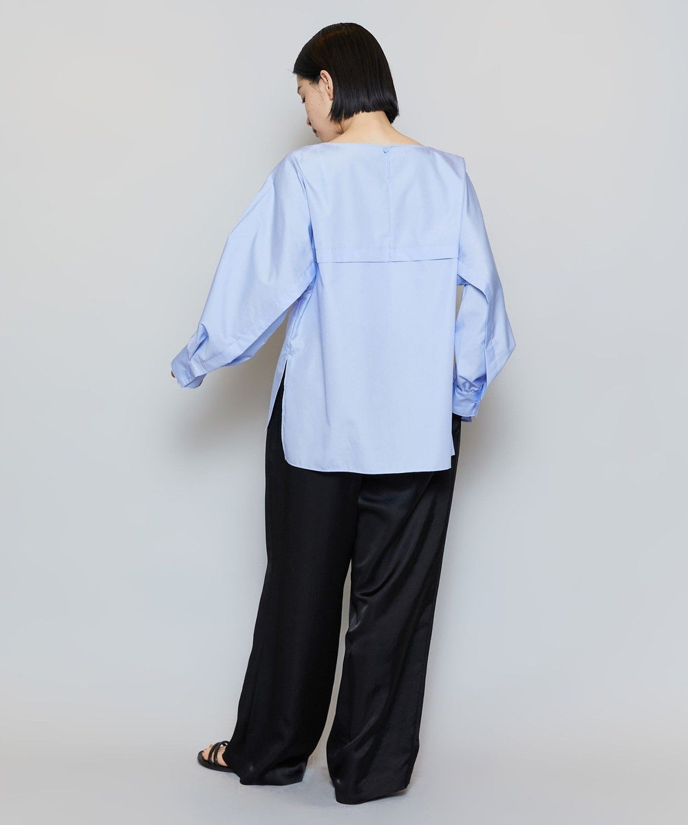 MOGA クレープサテンワイドパンツ ブラック