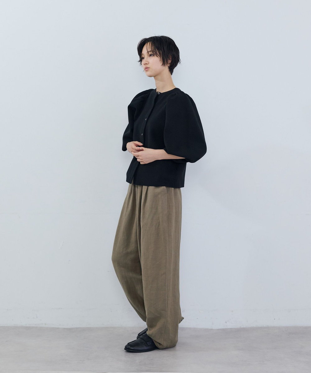 ADIEU TRISTESSE リネンレーヨンイージーパンツ モカ