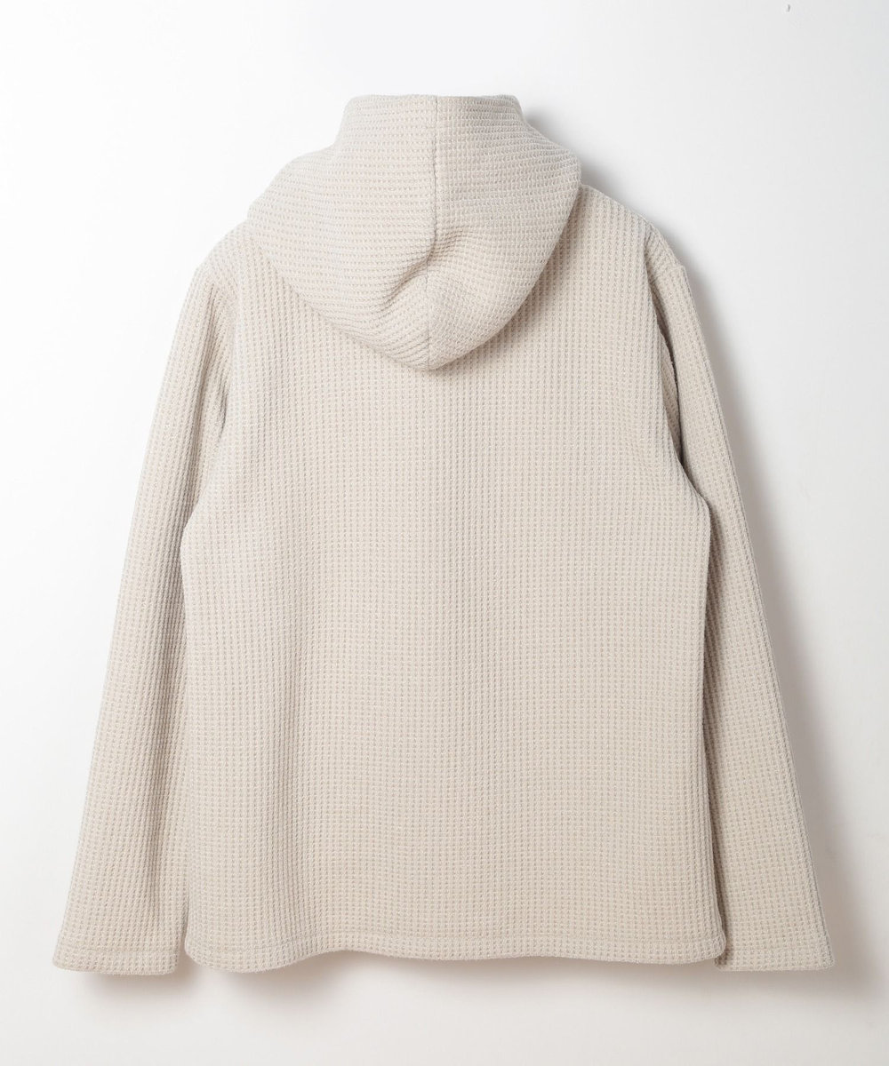 MEN'S BIGI ボリュームネック起毛ワッフルパーカー オフホワイト