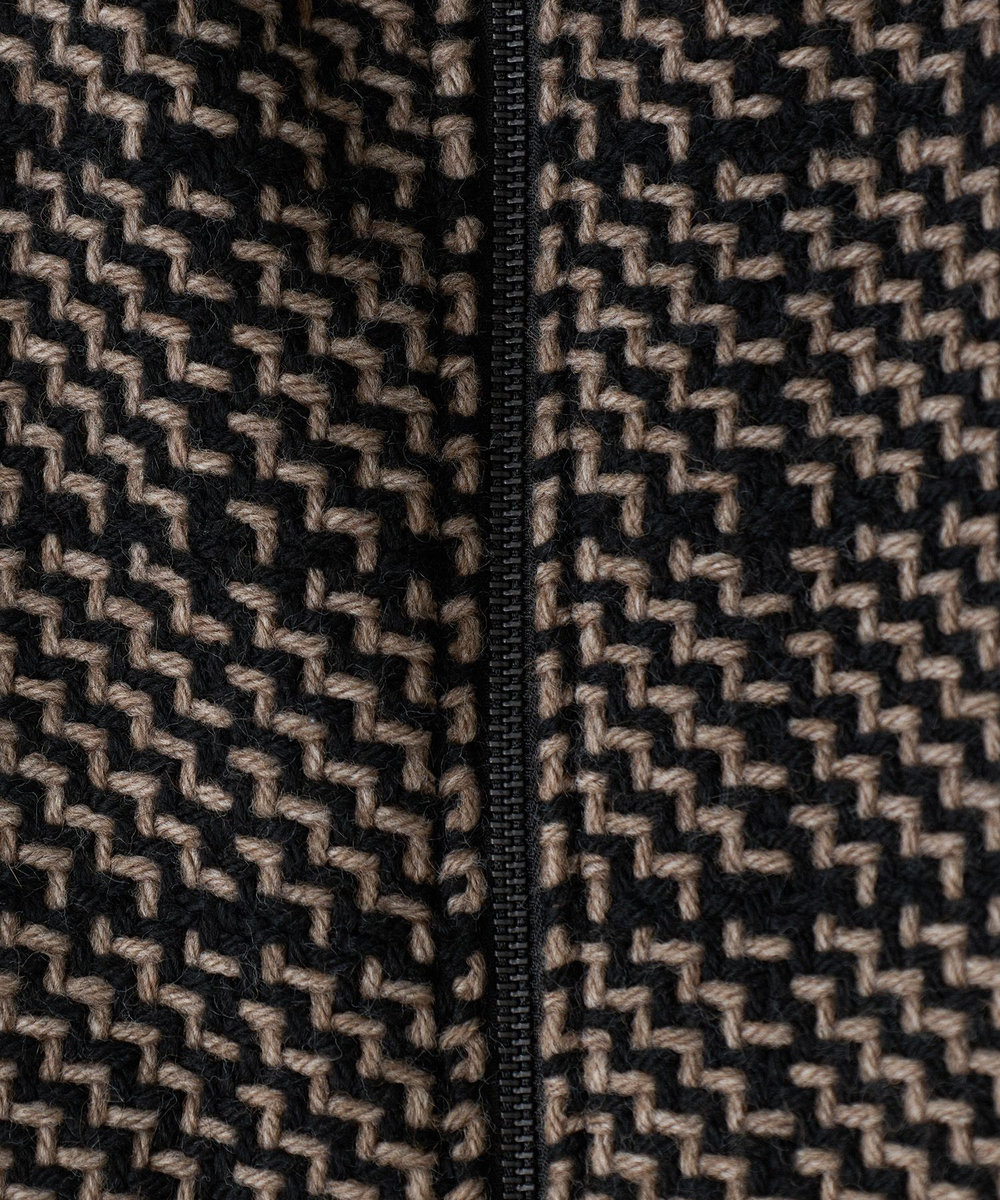 MEN'S BIGI 《John Braniganコラボ》スタンドカラーニットブルゾン ブラウン