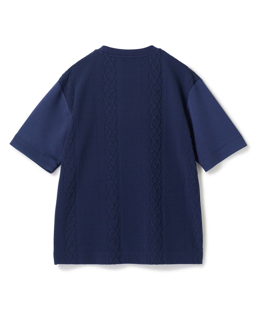 UNION STATION フクレジャガードコンビネーションTシャツ＜ストレッチ・ハンドウォッシャブル＞ ネイビー