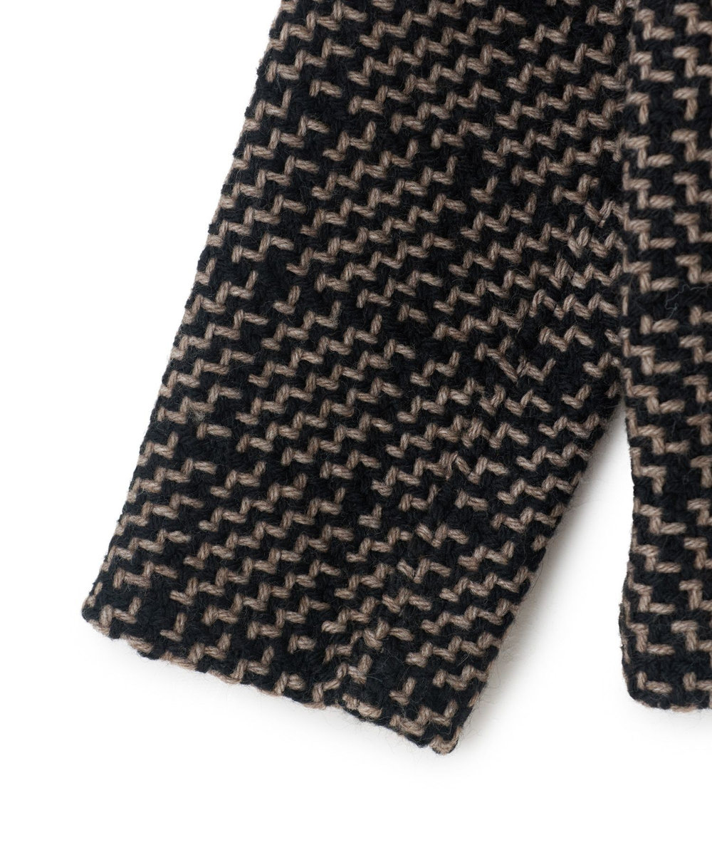 MEN'S BIGI 《John Braniganコラボ》スタンドカラーニットブルゾン ブラウン