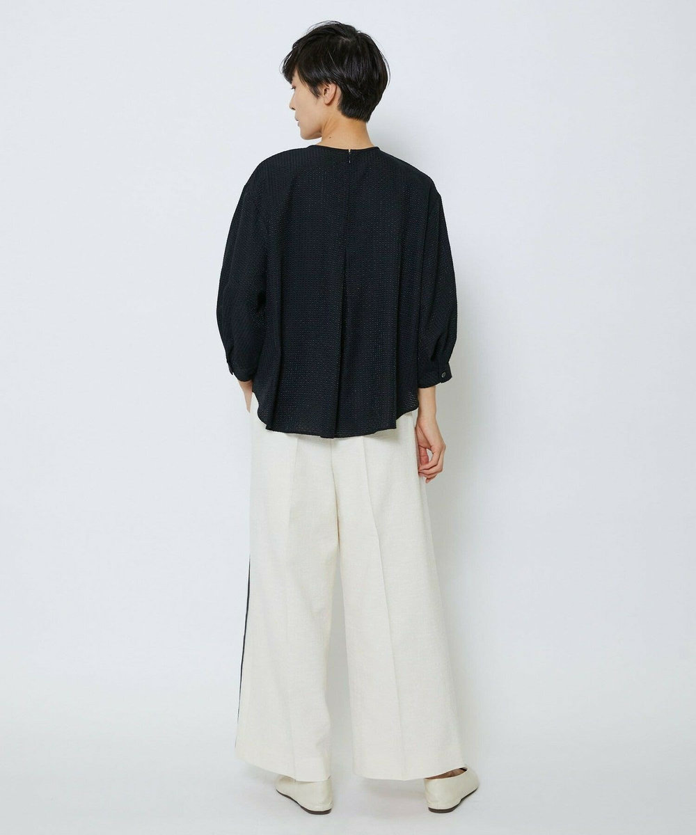 MOGA Collection MOGA Collection ミックスツイードタックワイドパンツ オフホワイト