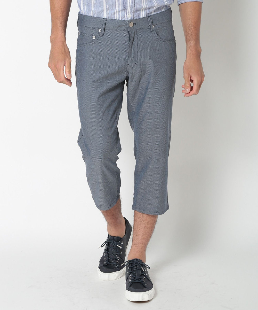 MEN'S BIGI COOLMAXドビーストレッチクロップドパンツ ブルー