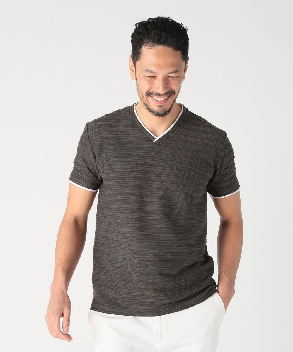 MEN'S BIGI スラブタック天竺素材Tシャツ＜吸水速乾＞ グリーン