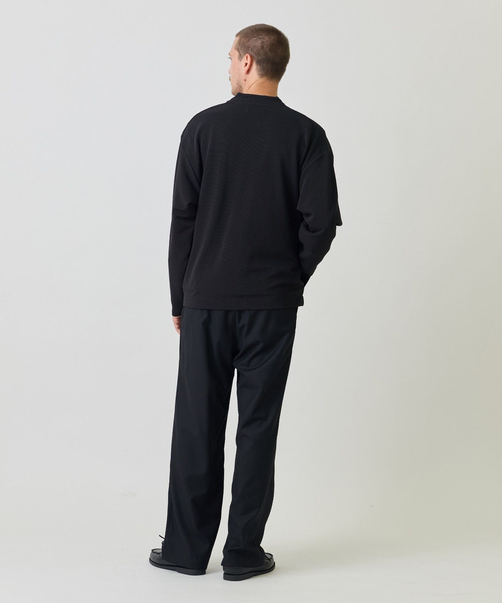 UNION STATION 【WEB限定】ストレッチリップルカーディガン＜ストレッチ・マシンウォッシャブル＞ ブラック