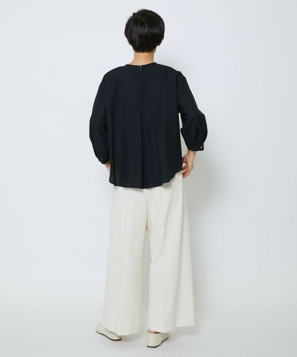 MOGA Collection MOGA Collection ミックスツイードタックワイドパンツ オフホワイト